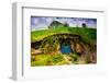 Front Door of a Hobbit House, Hobbiton, North Island, New Zealand, Pacific-Laura Grier-Framed Photographic Print