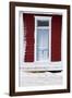 Front Door of Old School House with Snow-Terry Eggers-Framed Photographic Print