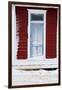 Front Door of Old School House with Snow-Terry Eggers-Framed Photographic Print