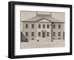 Front Elevation Of a Building. From a Pattern Book Of Drawings Of Typical English Buildings-null-Framed Premium Giclee Print
