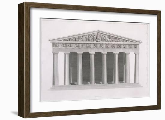 Front Elevation of a Classical Building, Volume II, Chapter I, Plate III-James Stuart-Framed Giclee Print