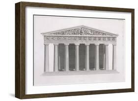 Front Elevation of a Classical Building, Volume II, Chapter I, Plate III-James Stuart-Framed Giclee Print