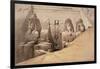 Front Elevation of the Great Temple of Aboo Simbel, Nubia, from 'Egypt and Nubia'-David Roberts-Framed Giclee Print