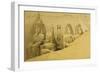 Front Elevation of the Great Temple of Aboo Simbel, Nubia-David Roberts-Framed Giclee Print