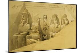 Front Elevation of the Great Temple of Aboo Simbel, Nubia-David Roberts-Mounted Giclee Print