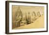 'Front elevation of the Great Temple of Abu Simbel, Nubia', Egypt, 1849-Louis Haghe-Framed Giclee Print