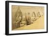 'Front elevation of the Great Temple of Abu Simbel, Nubia', Egypt, 1849-Louis Haghe-Framed Giclee Print