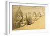 'Front elevation of the Great Temple of Abu Simbel, Nubia', Egypt, 1849-Louis Haghe-Framed Giclee Print