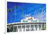 Front entrance to the Rose Bowl in Pasadena, Pasadena, California-null-Framed Photographic Print