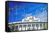 Front entrance to the Rose Bowl in Pasadena, Pasadena, California-null-Framed Stretched Canvas