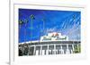 Front entrance to the Rose Bowl in Pasadena, Pasadena, California-null-Framed Photographic Print