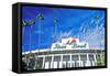 Front entrance to the Rose Bowl in Pasadena, Pasadena, California-null-Framed Stretched Canvas