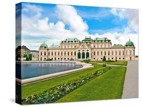 Front Facade of Schloss Schonbrunn Palace, Vienna, Wein, Austria-Miva Stock-Stretched Canvas