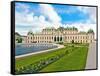 Front Facade of Schloss Schonbrunn Palace, Vienna, Wein, Austria-Miva Stock-Framed Stretched Canvas