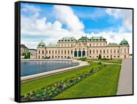 Front Facade of Schloss Schonbrunn Palace, Vienna, Wein, Austria-Miva Stock-Framed Stretched Canvas