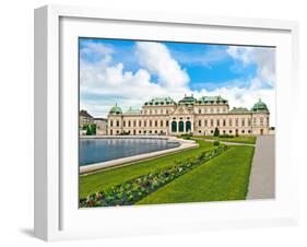 Front Facade of Schloss Schonbrunn Palace, Vienna, Wein, Austria-Miva Stock-Framed Premium Photographic Print