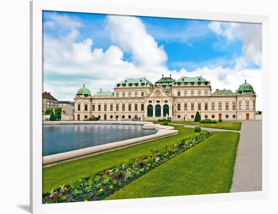 Front Facade of Schloss Schonbrunn Palace, Vienna, Wein, Austria-Miva Stock-Framed Photographic Print