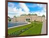 Front Facade of Schloss Schonbrunn Palace, Vienna, Wein, Austria-Miva Stock-Framed Photographic Print