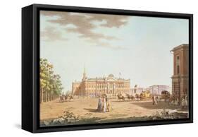 Front Facade of St.Michael's Castle, St. Petersburg-Benjamin Patersson-Framed Stretched Canvas