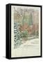 Front Garden in Heavy Snowstorm-Lillian Delevoryas-Framed Stretched Canvas