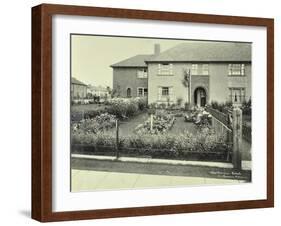 Front Garden of 61 Barnes Avenue, on the Castelnau Estate, Barnes, London, 1930-null-Framed Photographic Print
