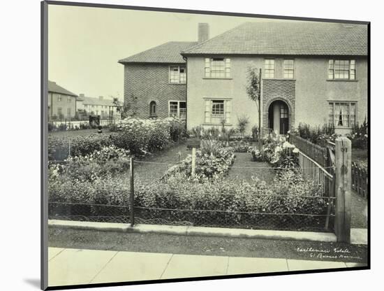 Front Garden of 61 Barnes Avenue, on the Castelnau Estate, Barnes, London, 1930-null-Mounted Photographic Print