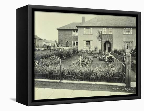 Front Garden of 61 Barnes Avenue, on the Castelnau Estate, Barnes, London, 1930-null-Framed Stretched Canvas