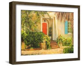 Front Garden Tuscan Dreams I-Walt Johnson-Framed Art Print