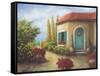 Front Garden Tuscan Dreams II-Walt Johnson-Framed Stretched Canvas