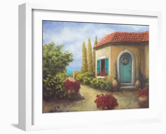 Front Garden Tuscan Dreams II-Walt Johnson-Framed Art Print