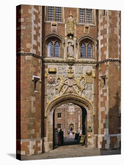 Front Gate of St. John's College Built 1511-20, Cambridge, Cambridgeshire, England, UK-Nigel Blythe-Stretched Canvas