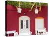 Front of Cafe, Taverna, Symi Island, Dodecanese Islands, Greece-Peter Adams-Stretched Canvas