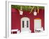 Front of Cafe, Taverna, Symi Island, Dodecanese Islands, Greece-Peter Adams-Framed Photographic Print