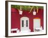 Front of Cafe, Taverna, Symi Island, Dodecanese Islands, Greece-Peter Adams-Framed Photographic Print