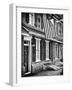 Front of House with an American Flag, Philadelphia, Pennsylvania, US, White Frame-Philippe Hugonnard-Framed Art Print