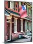 Front of House with an American Flag, Philadelphia, Pennsylvania, US, White Frame-Philippe Hugonnard-Mounted Art Print