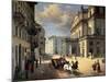 Front of La Scala Theatre, 1852-Angelo Inganni-Mounted Giclee Print