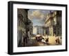 Front of La Scala Theatre, 1852-Angelo Inganni-Framed Giclee Print