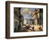 Front of La Scala Theatre, 1852-Angelo Inganni-Framed Giclee Print