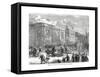 Front of Newgate from the Old Bailey, 1878-null-Framed Stretched Canvas