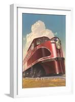 Front of Streamlined Train-null-Framed Art Print