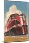 Front of Streamlined Train-null-Mounted Art Print