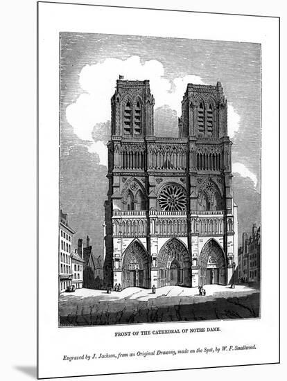 Front of the Cathedral of Notre Dame, 1843-William Frome Smallwood-Mounted Giclee Print