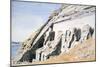 Front of the Great Temple at Abu Simbel, Egypt, C1845-GF Weston-Mounted Giclee Print