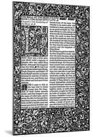 Front Page of Chapter I, Taken from the Well at World's End by William Morris, 1896-William Morris-Mounted Premium Giclee Print