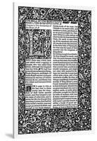 Front Page of Chapter I, Taken from the Well at World's End by William Morris, 1896-William Morris-Framed Giclee Print