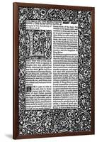 Front Page of Chapter I, Taken from the Well at World's End by William Morris, 1896-William Morris-Framed Giclee Print