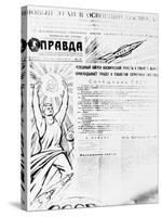 Front Page of Communist Newspaper Pravda-null-Stretched Canvas