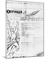 Front Page of Communist Newspaper Pravda-null-Mounted Photographic Print