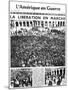 Front Page of L'Amerique En Guerre Newspaper, 9 August 1944-null-Mounted Giclee Print